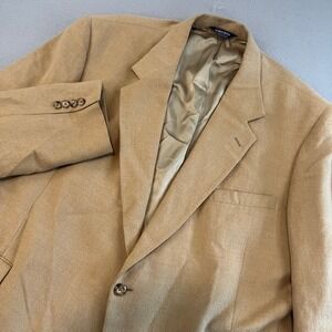 Nordstrom Mens Camelhair Blazer 52R Sport Coat Tailored USA Loro Piana Fabric